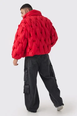 boohooMAN Plus Hand Weft Padded Puffer Jacket In | UK| Coats & Jackets