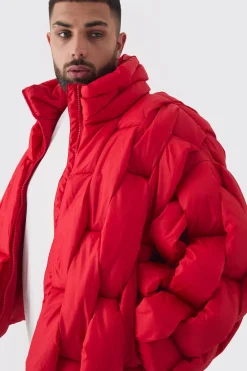 boohooMAN Plus Hand Weft Padded Puffer Jacket In | UK| Coats & Jackets