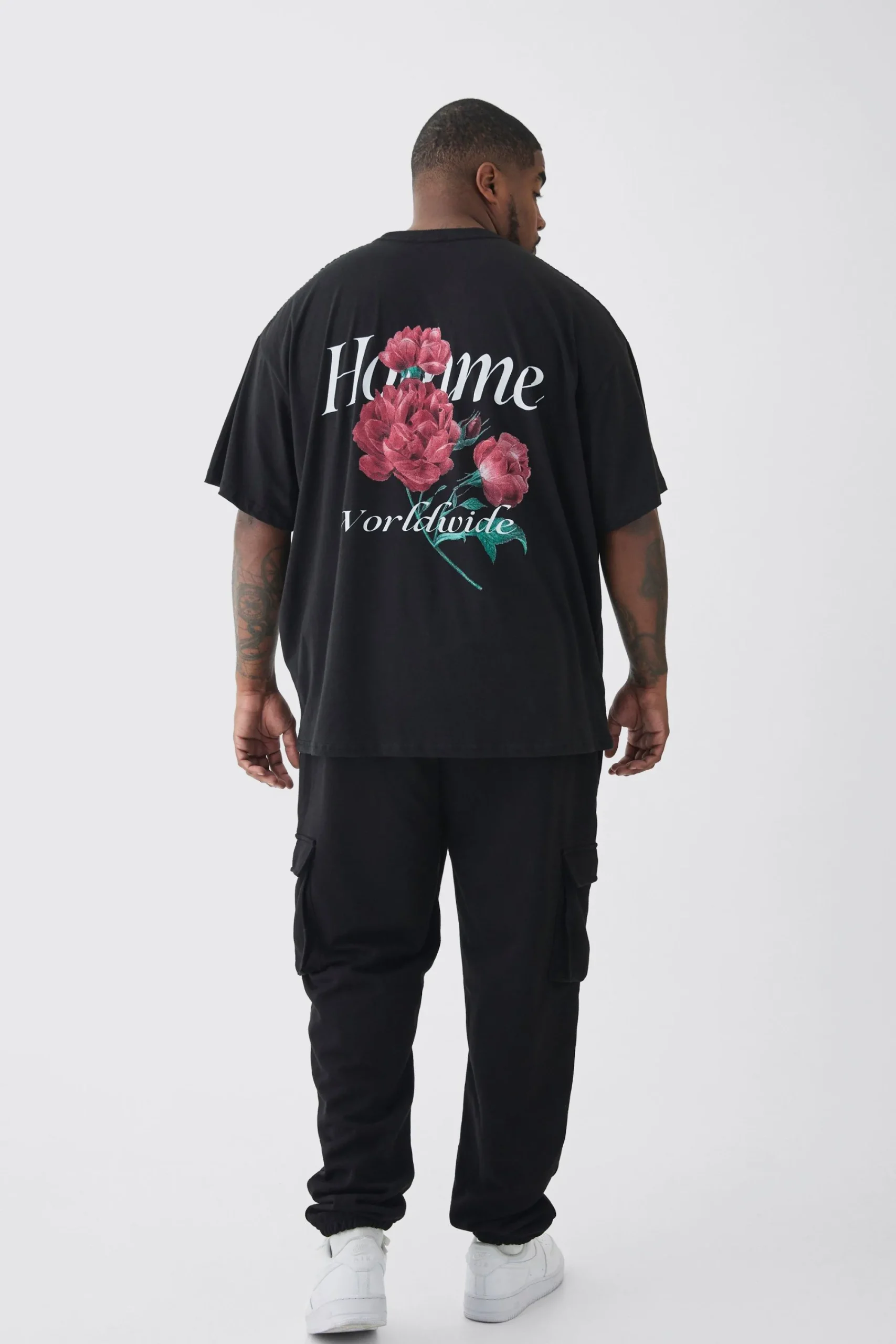 Plus Homme Floral Printed T-shirt In | UK^boohooMAN Clearance