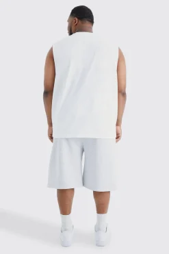 boohooMAN Plus Homme Graffiti Drop Crotch Jorts | UK| Trousers|Shorts