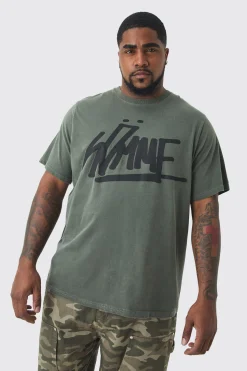 Plus Homme Graffiti T-shirt In | UK^boohooMAN Hot