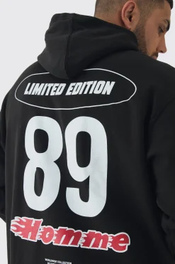 boohooMAN Plus Homme Racing Oversized Hoodie | UK| Hoodies & Sweatshirts