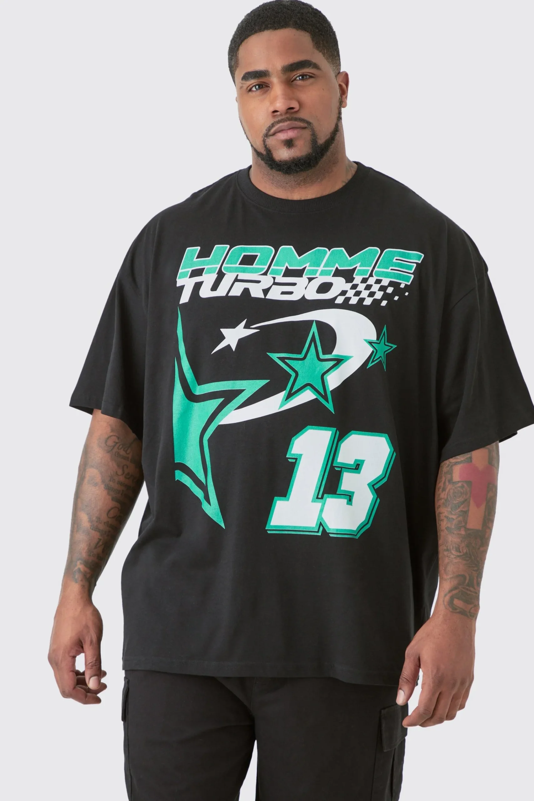 Plus Homme Turbo T-shirt In | UK^boohooMAN