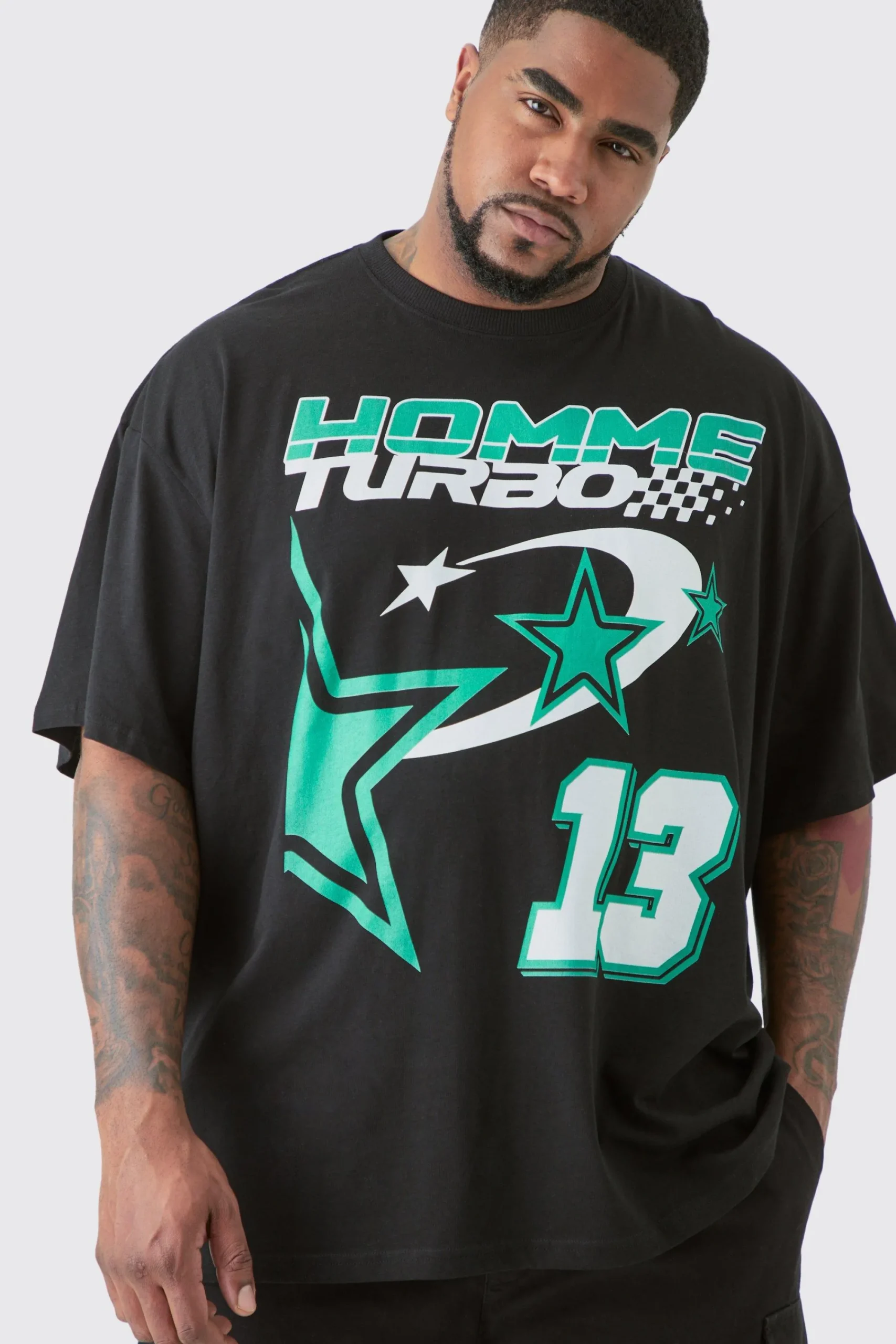 Plus Homme Turbo T-shirt In | UK^boohooMAN