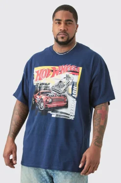 Plus Hot Wheels License Print T-shirt | UK^boohooMAN Outlet