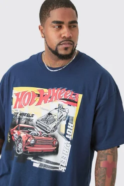 Plus Hot Wheels License Print T-shirt | UK^boohooMAN Outlet