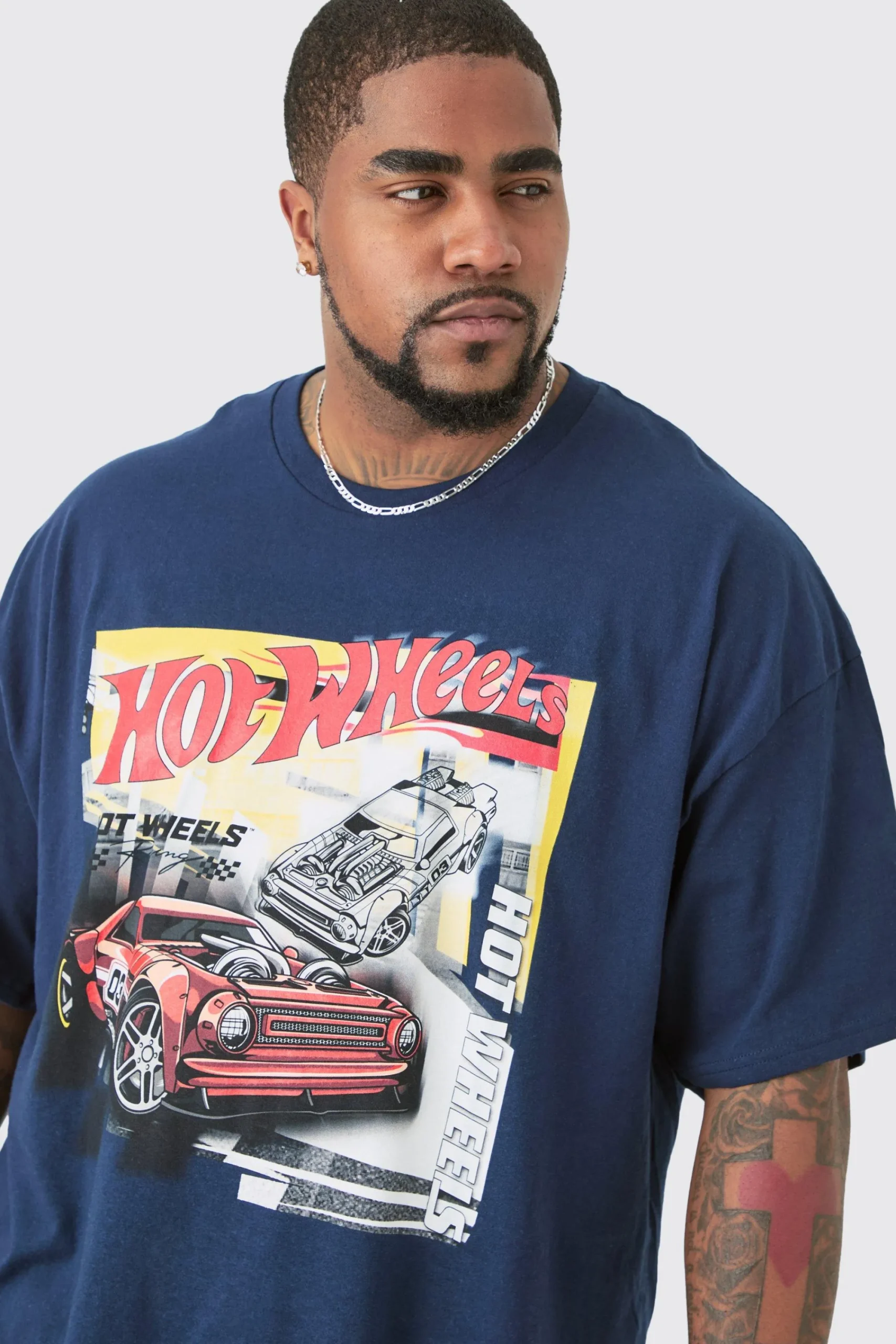 Plus Hot Wheels License Print T-shirt | UK^boohooMAN Outlet