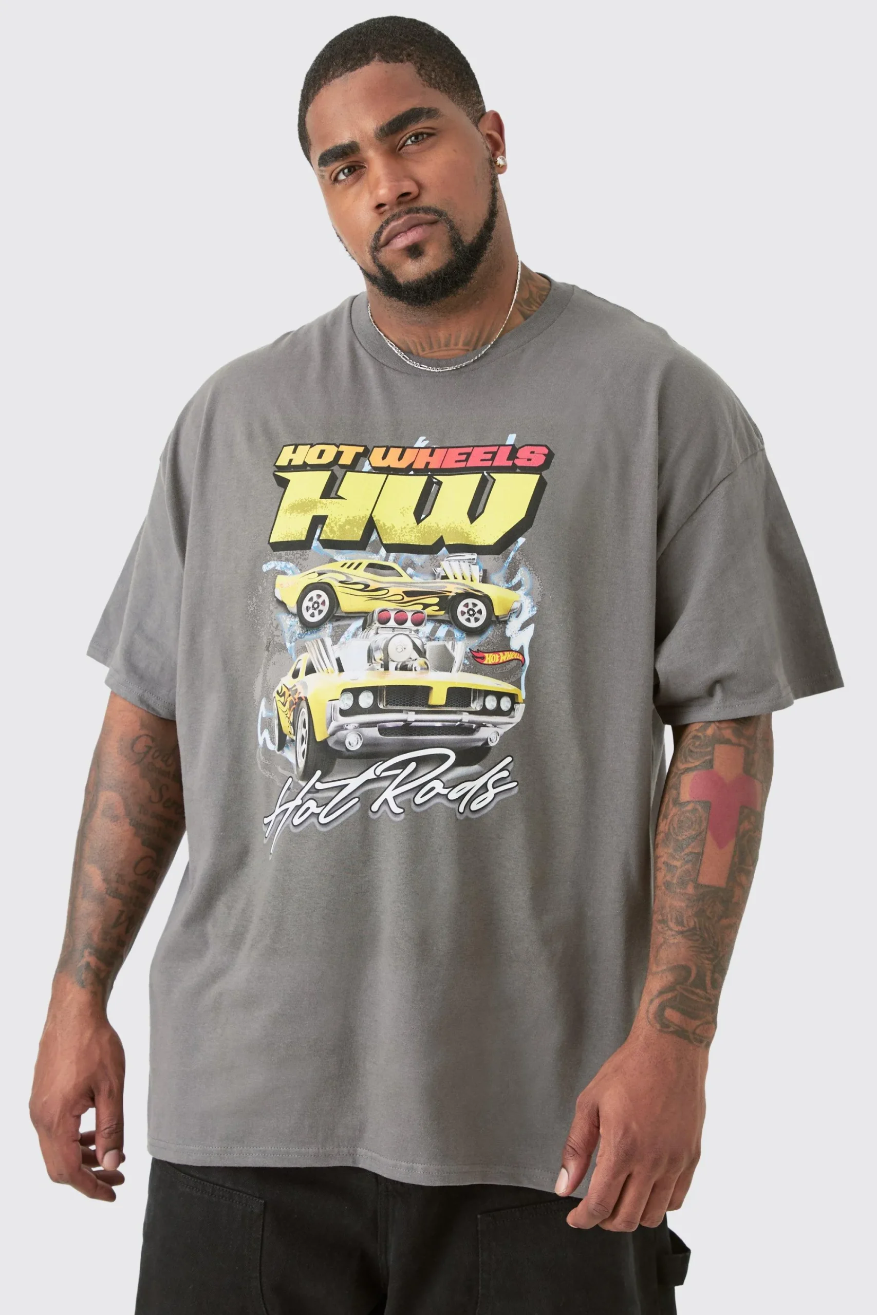 Plus Hot Wheels License Print T-shirt | UK^boohooMAN Clearance