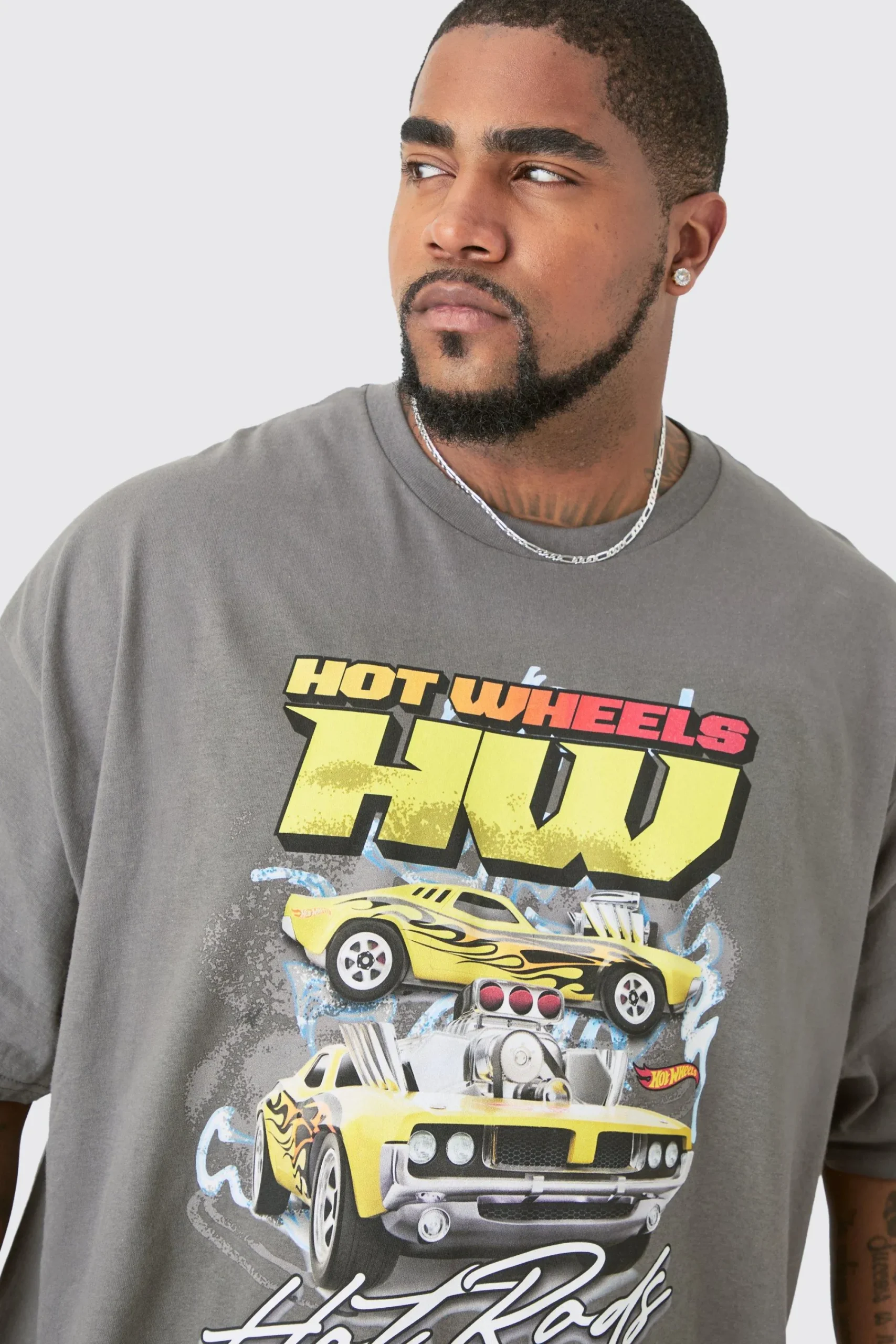 Plus Hot Wheels License Print T-shirt | UK^boohooMAN Clearance