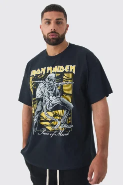 Plus Iron Maiden License Print T-shirt | UK^boohooMAN Discount
