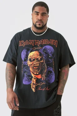 Plus Iron Maiden License Print T-shirt | UK^boohooMAN Best