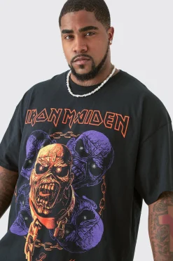 Plus Iron Maiden License Print T-shirt | UK^boohooMAN Best