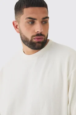 boohooMAN Plus Jacquard Knit Sweat | UK| Hoodies & Sweatshirts