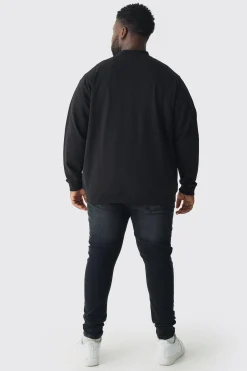 boohooMAN Plus Jersey Bomber Jacket | UK| Coats & Jackets