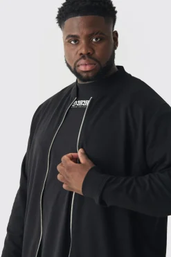 boohooMAN Plus Jersey Bomber Jacket | UK| Coats & Jackets