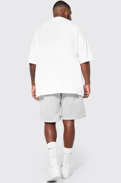boohooMAN Plus Jersey Shorts With Man Drawcords | UK| Shorts