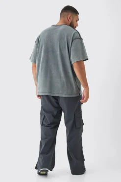 Plus Knitted Distressed Boxy Oversized T-shirt | UK^boohooMAN Discount