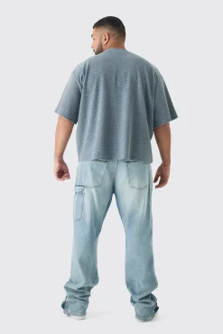 Plus Leopard Compact Rib Boxy Oversized T-Shirt | UK^boohooMAN Clearance