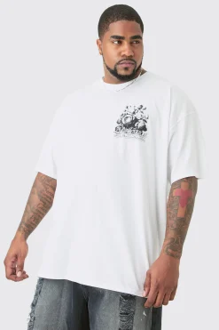 Plus Limited Edition Floral Print T-shirt | UK^boohooMAN Sale