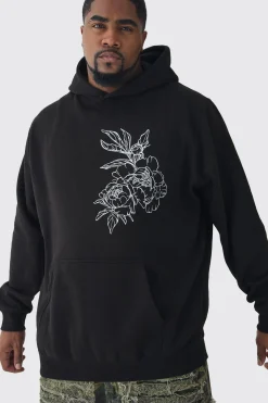 boohooMAN Plus Line Drawing Regular Fit Hoodie | UK| Hoodies & Sweatshirts
