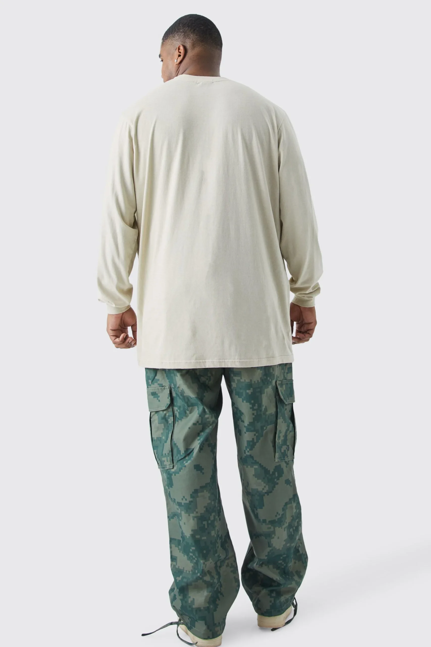 Plus Long Sleeve T-shirt | UK^boohooMAN Clearance