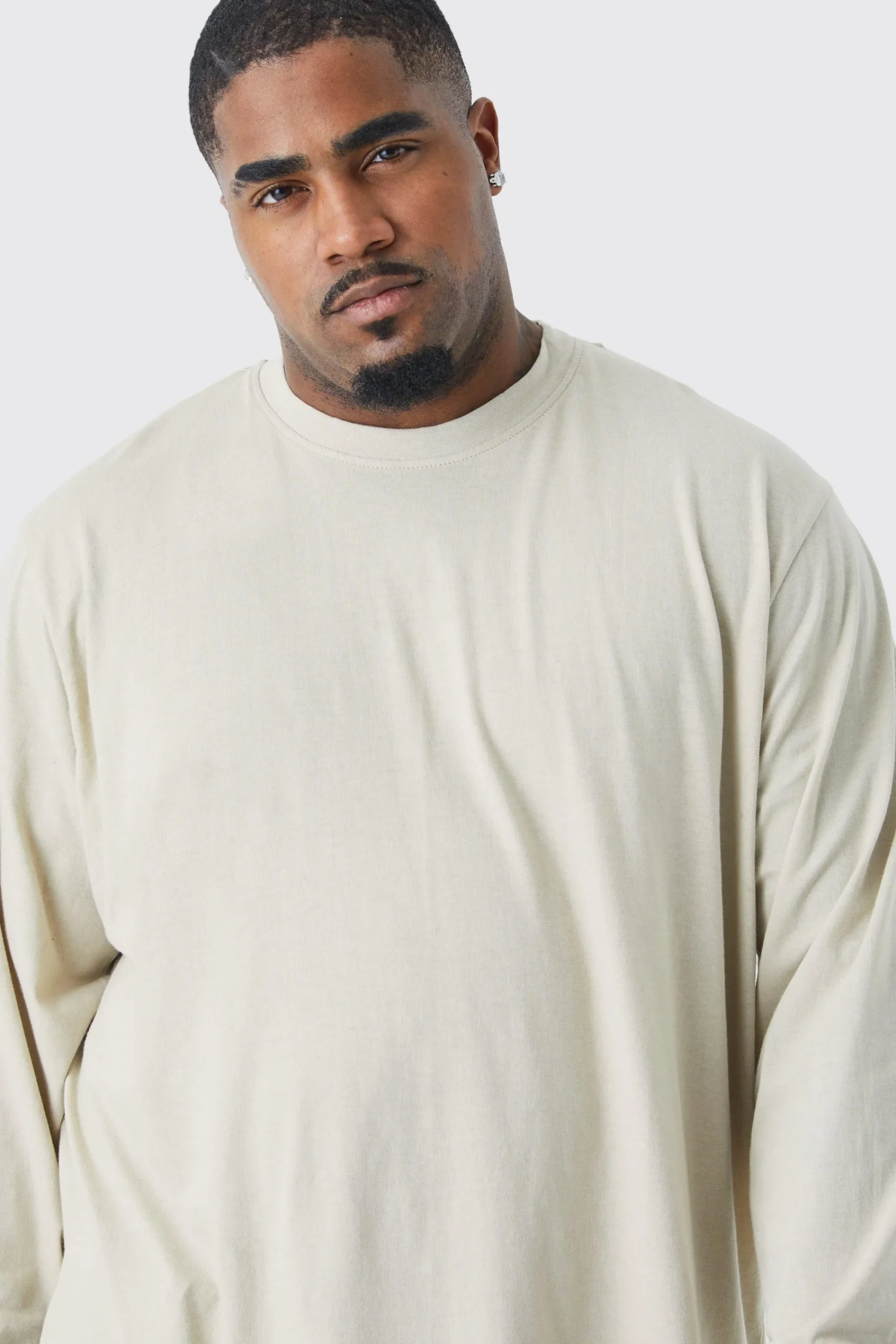 Plus Long Sleeve T-shirt | UK^boohooMAN Clearance