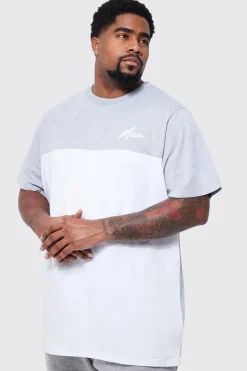 Plus Longline Man Colour Block T-shirt | UK^boohooMAN Clearance