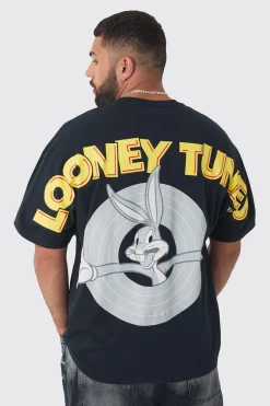 Plus Looney Tunes Licence Printed T-shirt In | UK^boohooMAN Online