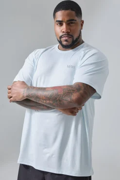 Plus Man Active Camo Raglan Regular Fit Performance T-shirt | UK^boohooMAN Best