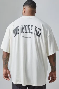 Plus Man Active Gym Oversized Rep T-shirt | UK^boohooMAN New