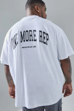 Plus Man Active Gym Oversized Rep T-shirt | UK^boohooMAN Clearance