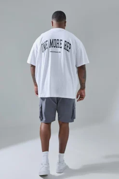 Plus Man Active Gym Oversized Rep T-shirt | UK^boohooMAN Clearance