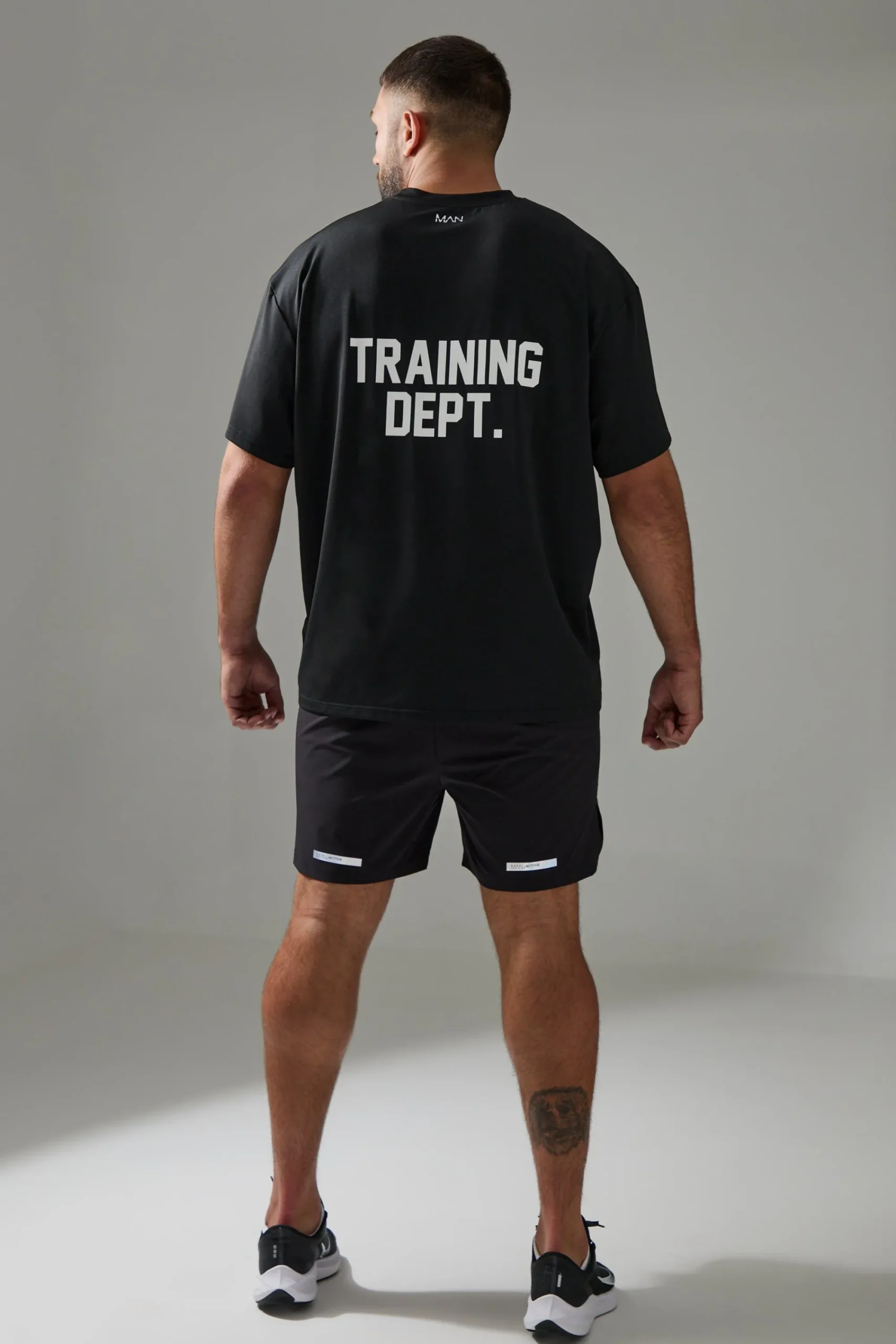 Plus Man Active Training Dept Oversized T-shirt | UK^boohooMAN Clearance