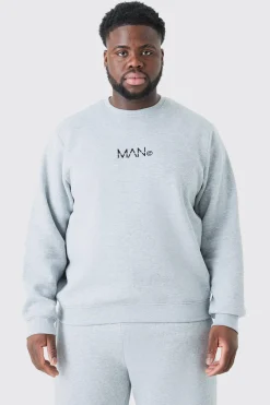 boohooMAN Plus Man Dash Crew Neck Sweatshirt In | UK| Hoodies & Sweatshirts