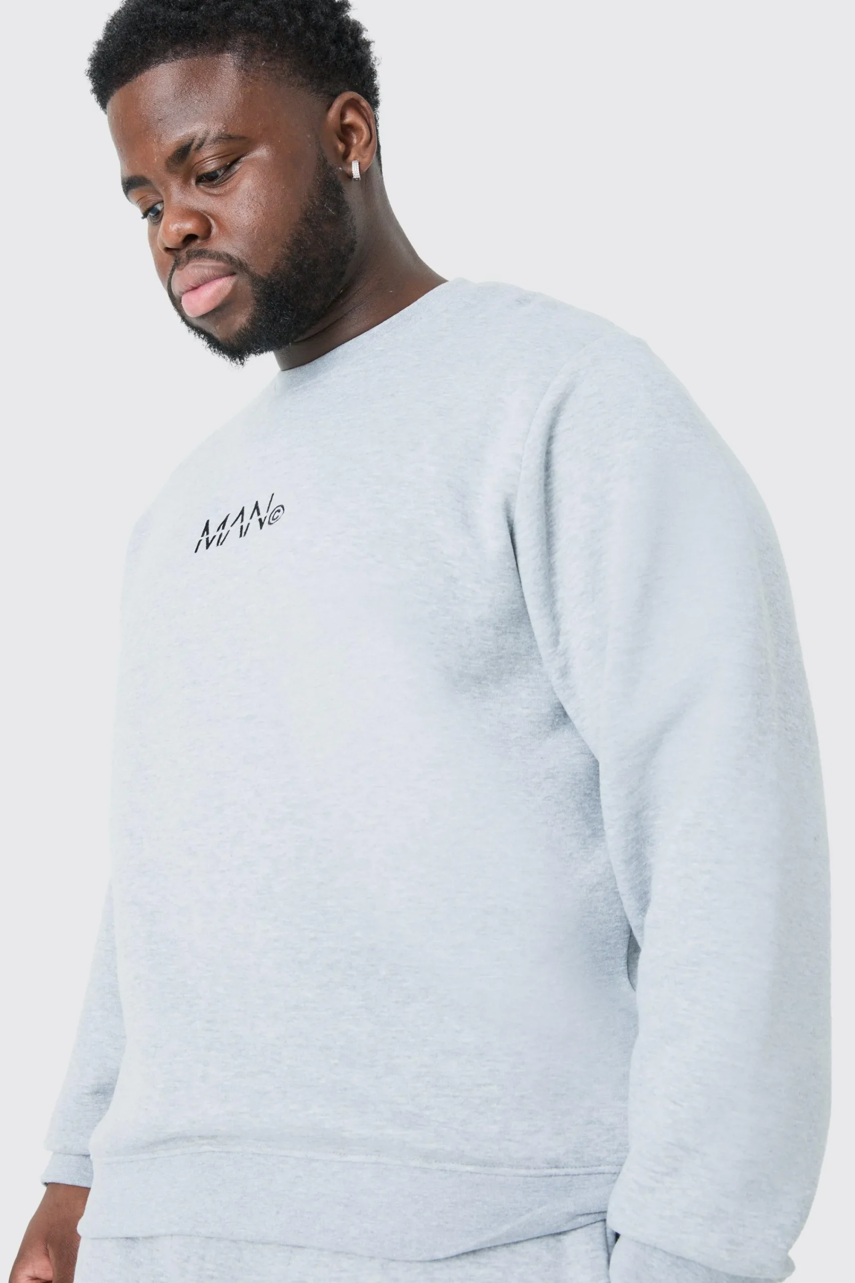 boohooMAN Plus Man Dash Crew Neck Sweatshirt In | UK| Hoodies & Sweatshirts