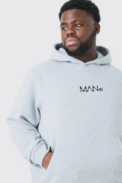boohooMAN Plus Man Dash Over The Head Hoodie In | UK| Hoodies & Sweatshirts