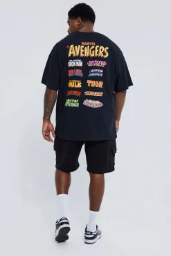 Plus Marvel Avengers License T-shirt | UK^boohooMAN Hot