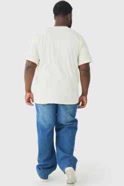 Plus Miami Moto Print T-shirt | UK^boohooMAN Best