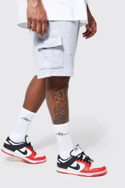 boohooMAN Plus Mid Length Jersey Cargo Short | UK| Shorts