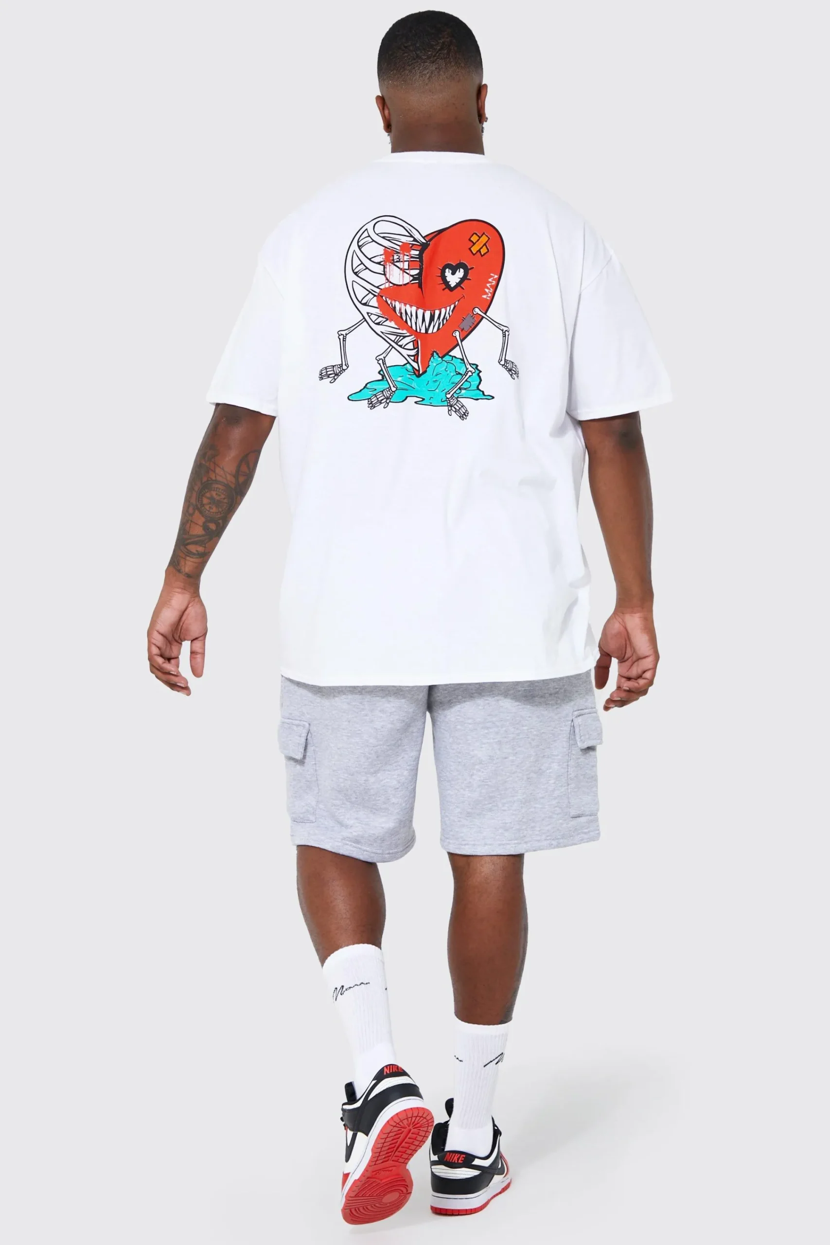 boohooMAN Plus Mid Length Jersey Cargo Short | UK| Shorts