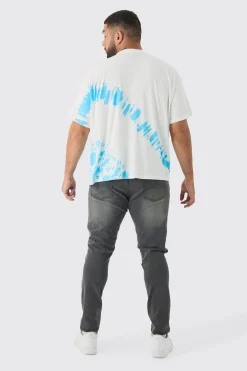 Plus Monaco Tie Dye T-shirt In | UK^boohooMAN Best