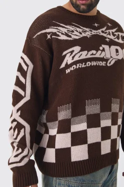 boohooMAN Plus Moto Crew Neck Knitted Jumper In | UK| Knitwear