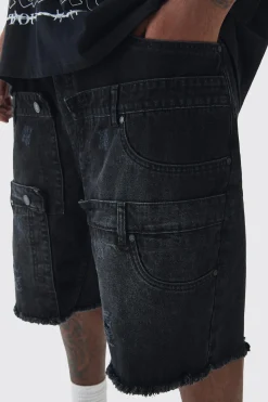 boohooMAN Plus Multi Waistband Relaxed Fit Denim Shorts | UK| Shorts