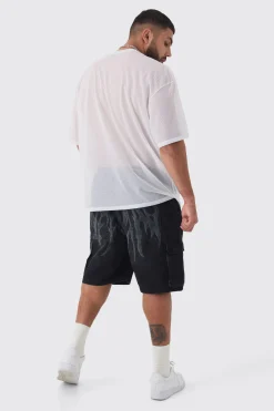 Plus New York Printed Varsity Mesh Basketball T-shirt In | UK^boohooMAN Sale