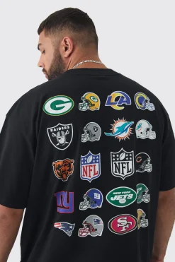 Plus NFL Licence Badge T-shirt In | UK^boohooMAN Hot
