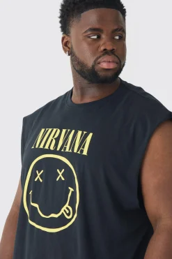 Plus Nirvana Smiley License Print Tank | UK^boohooMAN New
