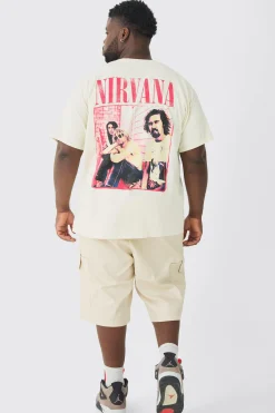 Plus Nirvana Wash License T-shirt | UK^boohooMAN Outlet