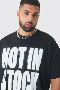 Plus Not In Stock Oversized Print T-shirt In | UK^boohooMAN Clearance