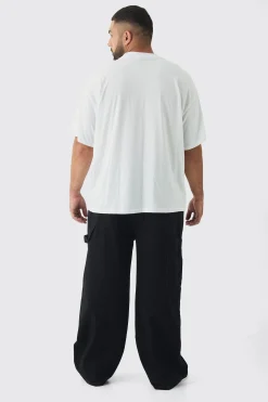 Plus OFCL Flame Dice Printed Extended Neck T-Shirt | UK^boohooMAN Best