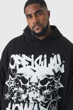 boohooMAN Plus Official Homme Skull Print Oversized Tracksuit In | UK| Tracksuits
